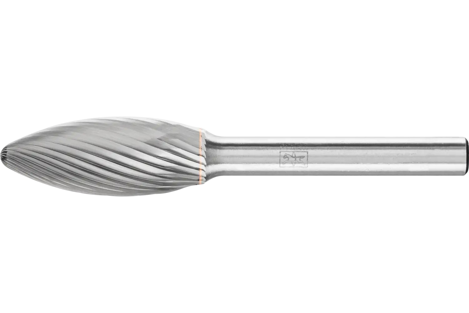 Picture of Pferd Carbide Bur SH-5 Flame Shape Single Cut 1/2" x 1-1/4" x 1/4" Shank